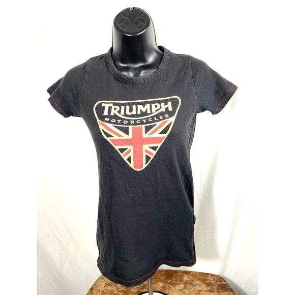Triumph Motorcycles Lucky Brand Tee Black XS - Picture 1 of 6